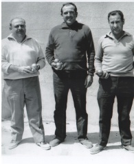1968 Gervais Laurin, Paul Silvestrini, Paul Trémollière, champions du secteur d'Aix à pétanque