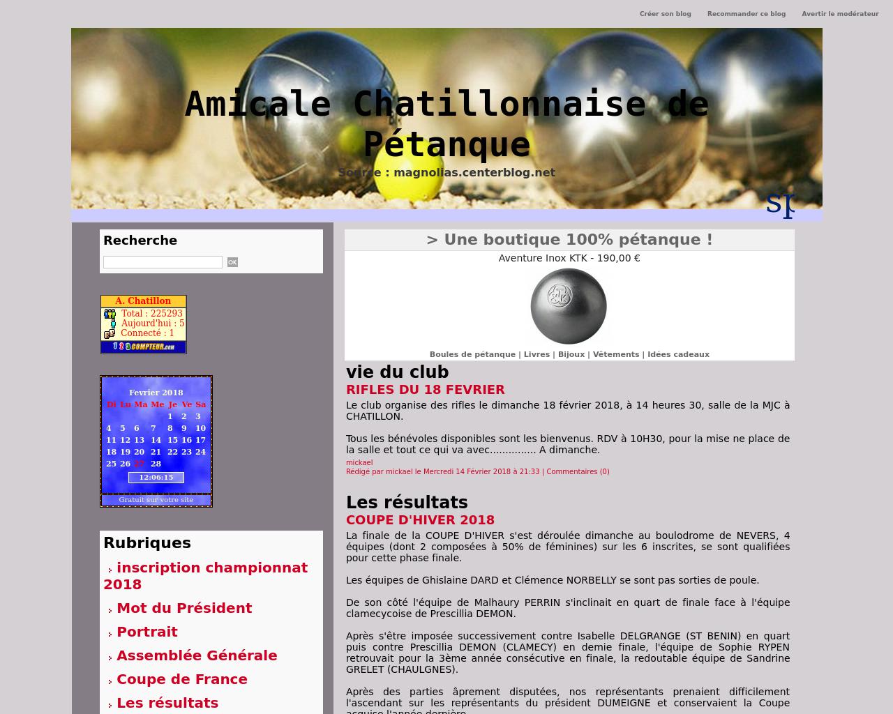 Amicale Chatillonnaise de Pétanque Amicale Chatillonnaise de Pétanque