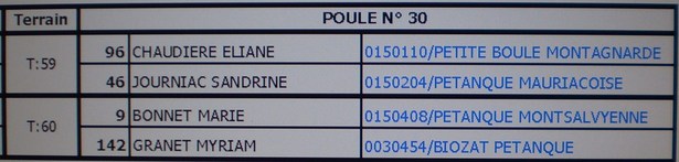 Championnat de Ligue doublette mixte. Championnat de Ligue doublette mixte.