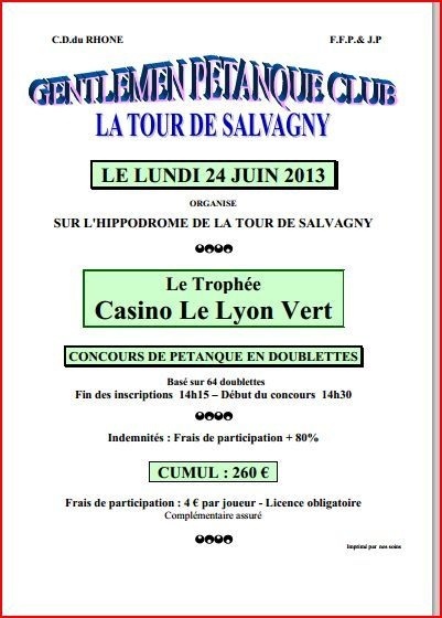 Concours doublettes du lundi 24 juin 2013