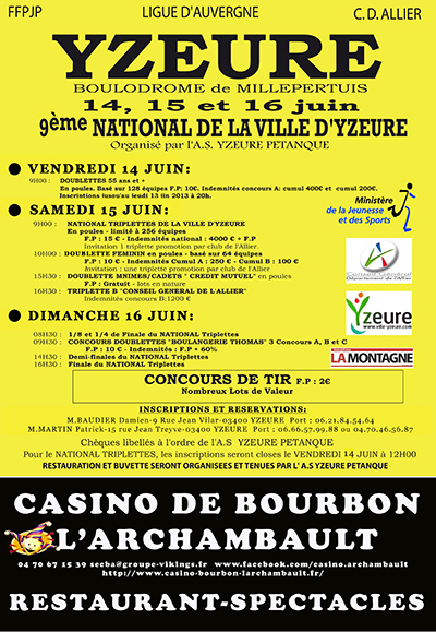 National d'Yzeure : affiche revue et corrigée National d'Yzeure : affiche revue et corrigée