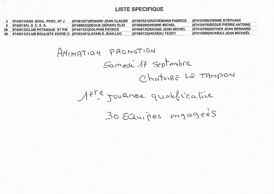 1ERE JOURNEE QUALIF PROMOTION 1ERE JOURNEE QUALIF PROMOTION