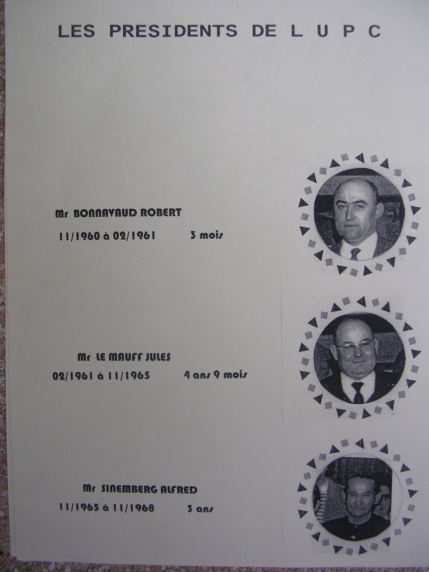 les présidents depuis la création en 1960