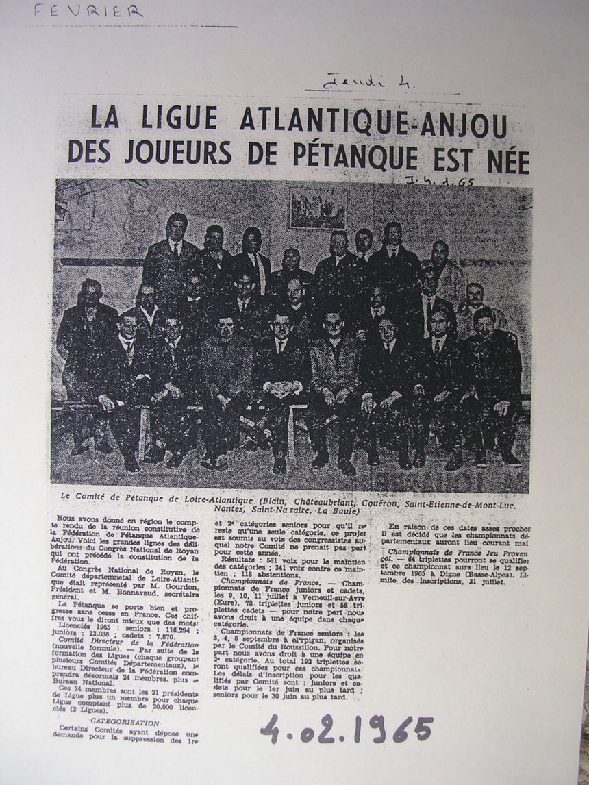 ARTICLE DE PRESSE CREATION COMITE 44