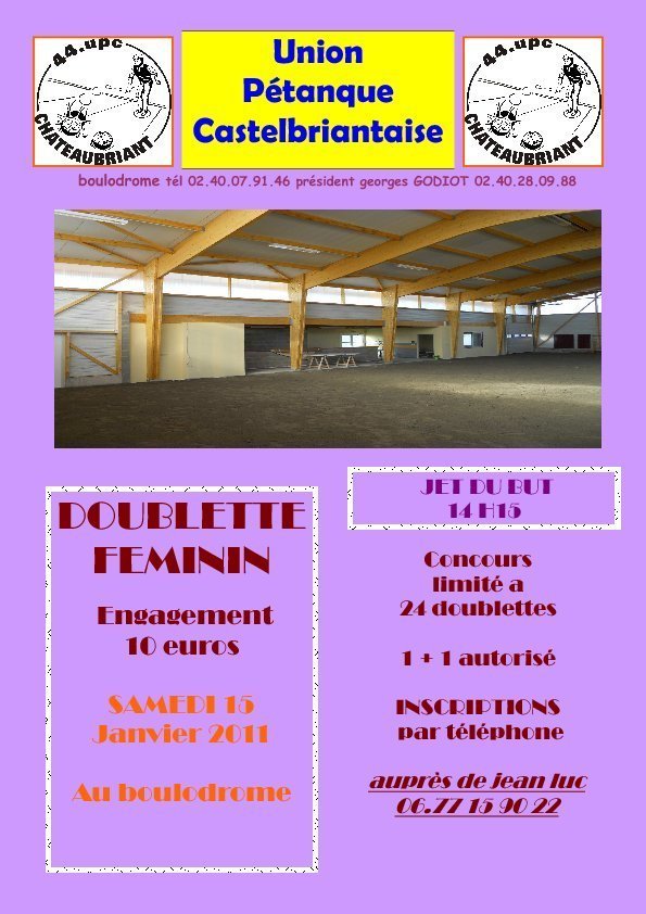 concours d hiver  au boulodrome 