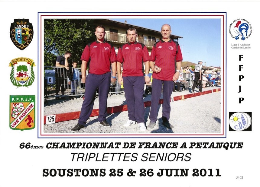 SOUSTONS CHAMPIONNAT FRANCE TRIPLETTE SOUSTONS CHAMPIONNAT FRANCE TRIPLETTE