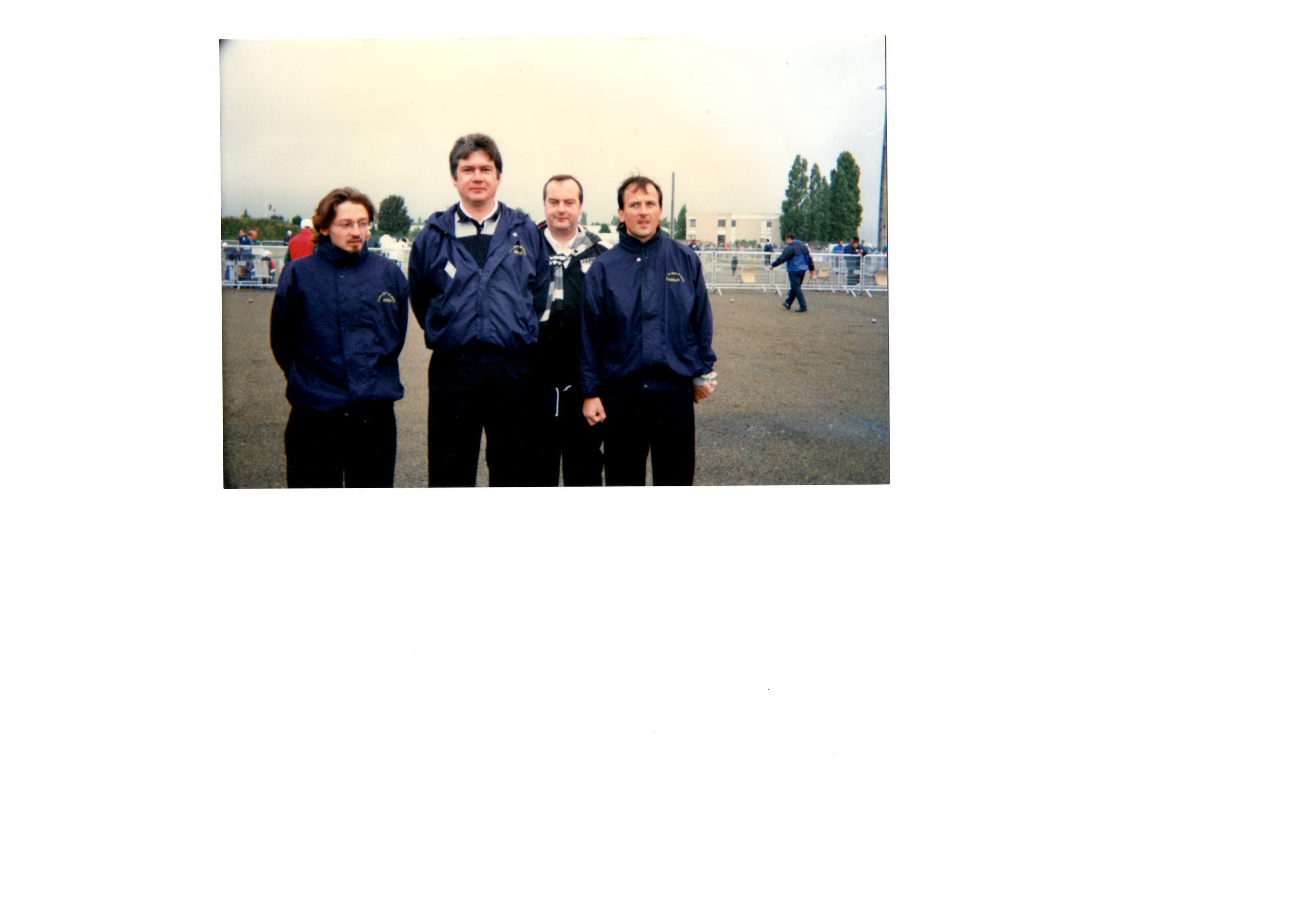 De g. à d.,Laurent Perrotin, Philippe Léger, Gilles Gaillard et Jean-Luc Testa à Chartres 1997.