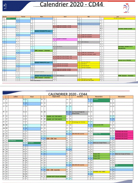 Calendrier 2020 Calendrier 2020