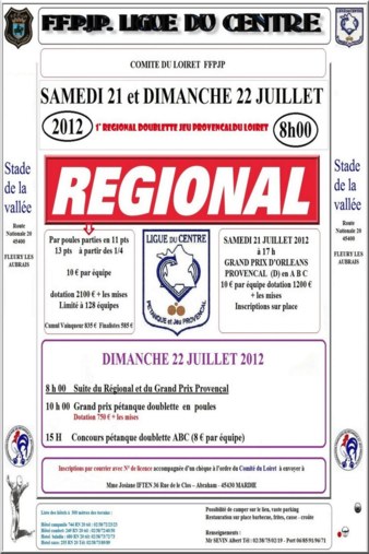 1° Régional jeu provencal d\'orléans