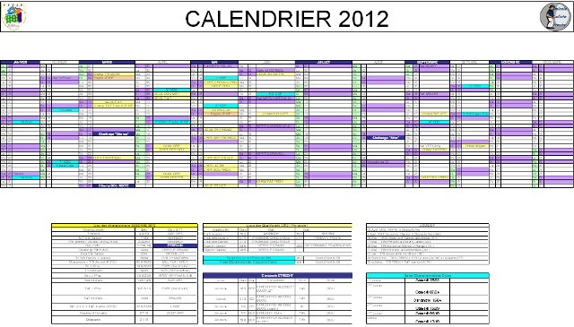 Calendrier sportif 2012