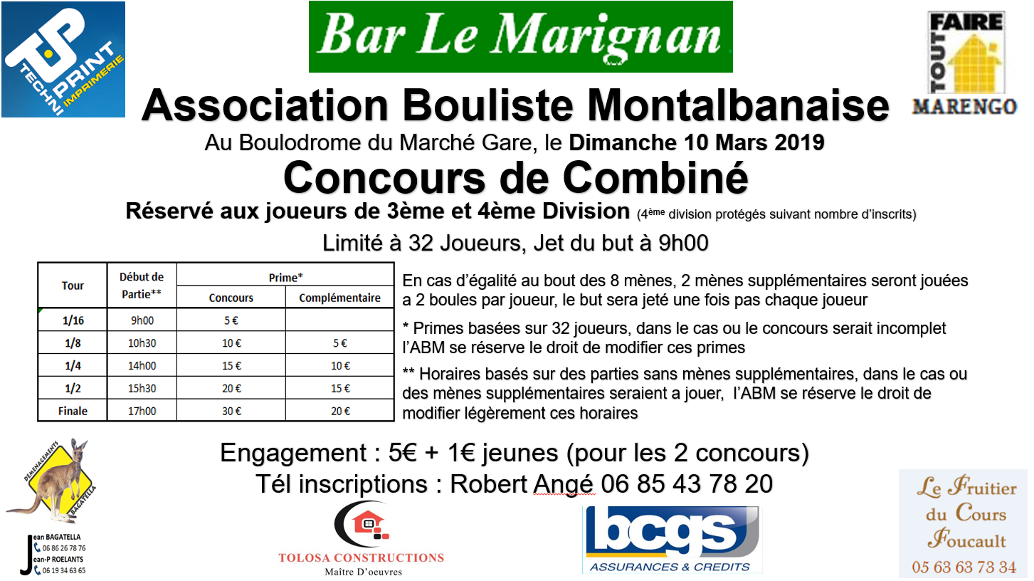 Combiné du 10 Mars 2019