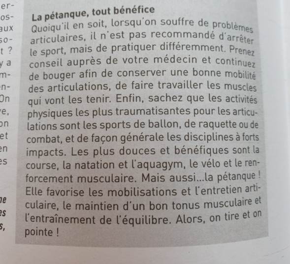 C'est bon pour la santé