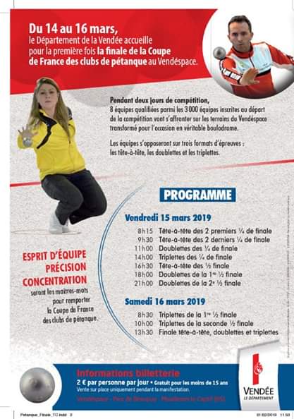 CDF des Clubs à Vendéspace 85 CDF des Clubs à Vendéspace 85