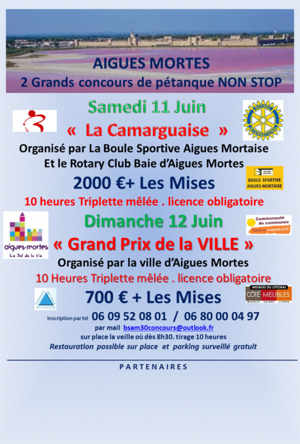 CONCOURS NON STOP le 11 et 12 JUIN 2016