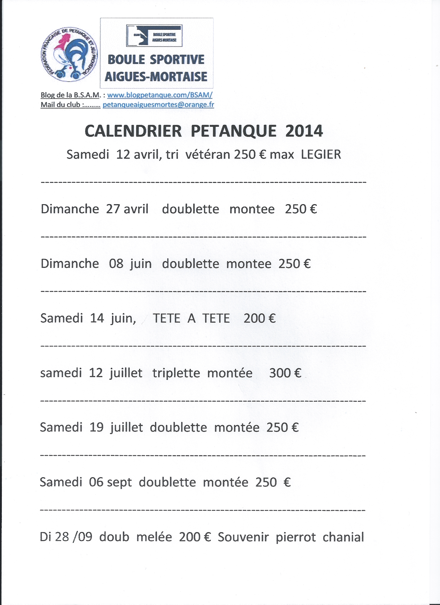 SAISON 2014 SAISON 2014