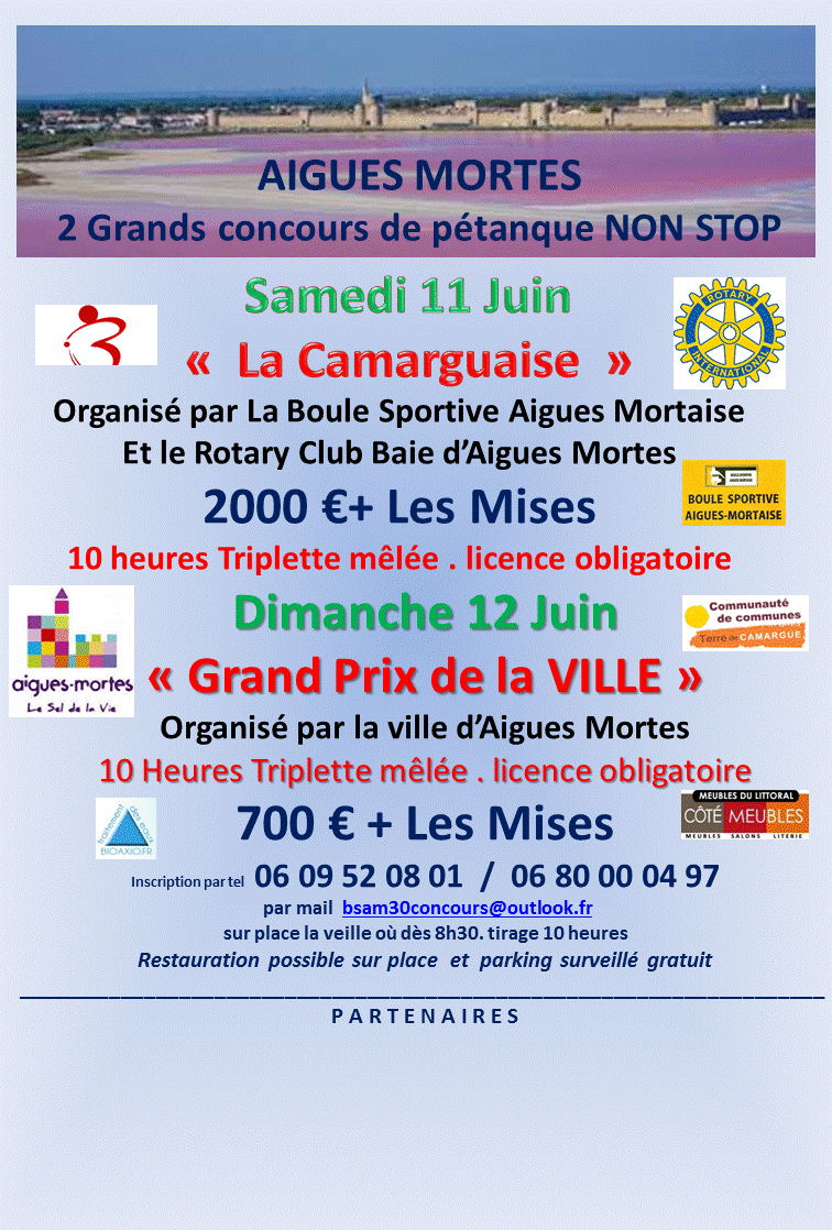 CONCOURS NON STOP le 11 et 12 JUIN 2016