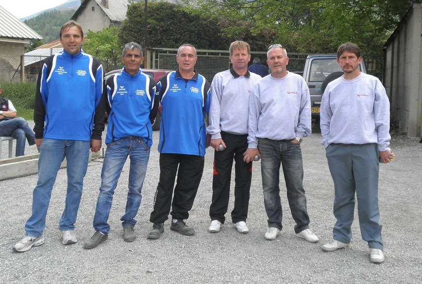 Championnat départemental Triplette Homme : Faralli , Escaillon et Bougnas (Briançon ) vainqueurs