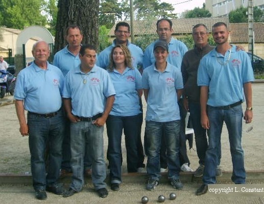 Henri CHIARI (Président) - Dominique MULLER -Chris LAMBERT - Youssef SAISSI - Marjorie FERRER -Christelle MARAGE - Philippe RAYNE - Fernand MORALDO (coach) - Félix BLANC