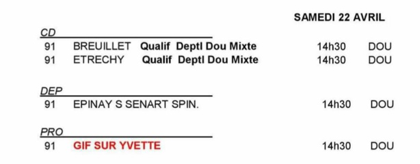 Modifications dans le calendrier essonnien Modifications dans le calendrier essonnien