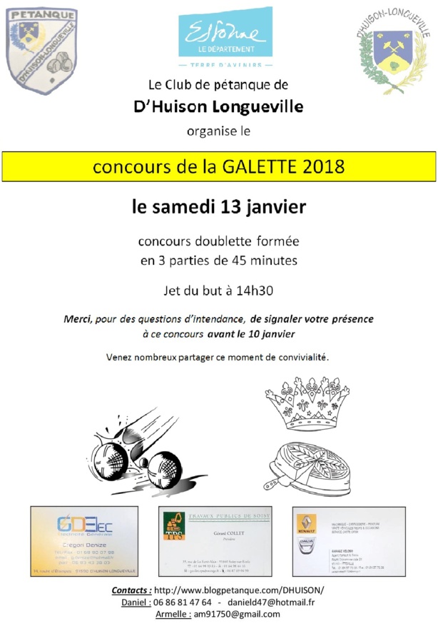 Concours CLUB de la galette 2018