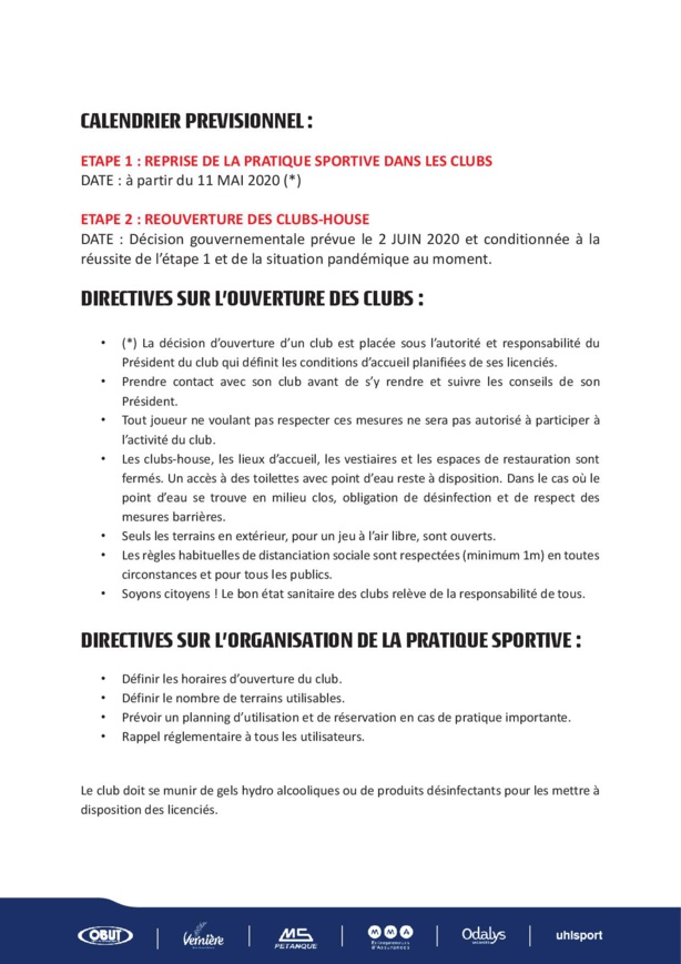 Recommandations COVID 19 Recommandations COVID 19