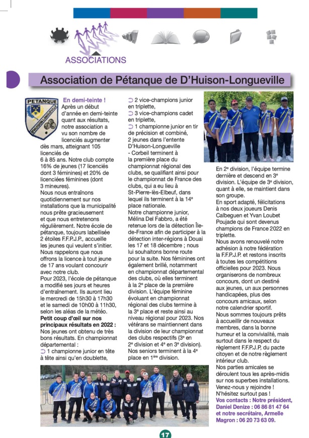 Article dans le journal VIVRE ICI de janvier 2023