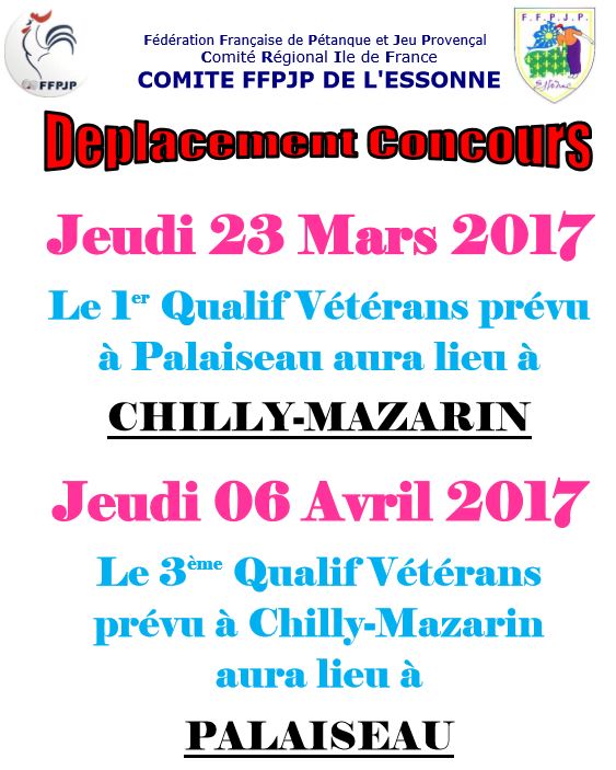 Changements dans le calendrier IDF