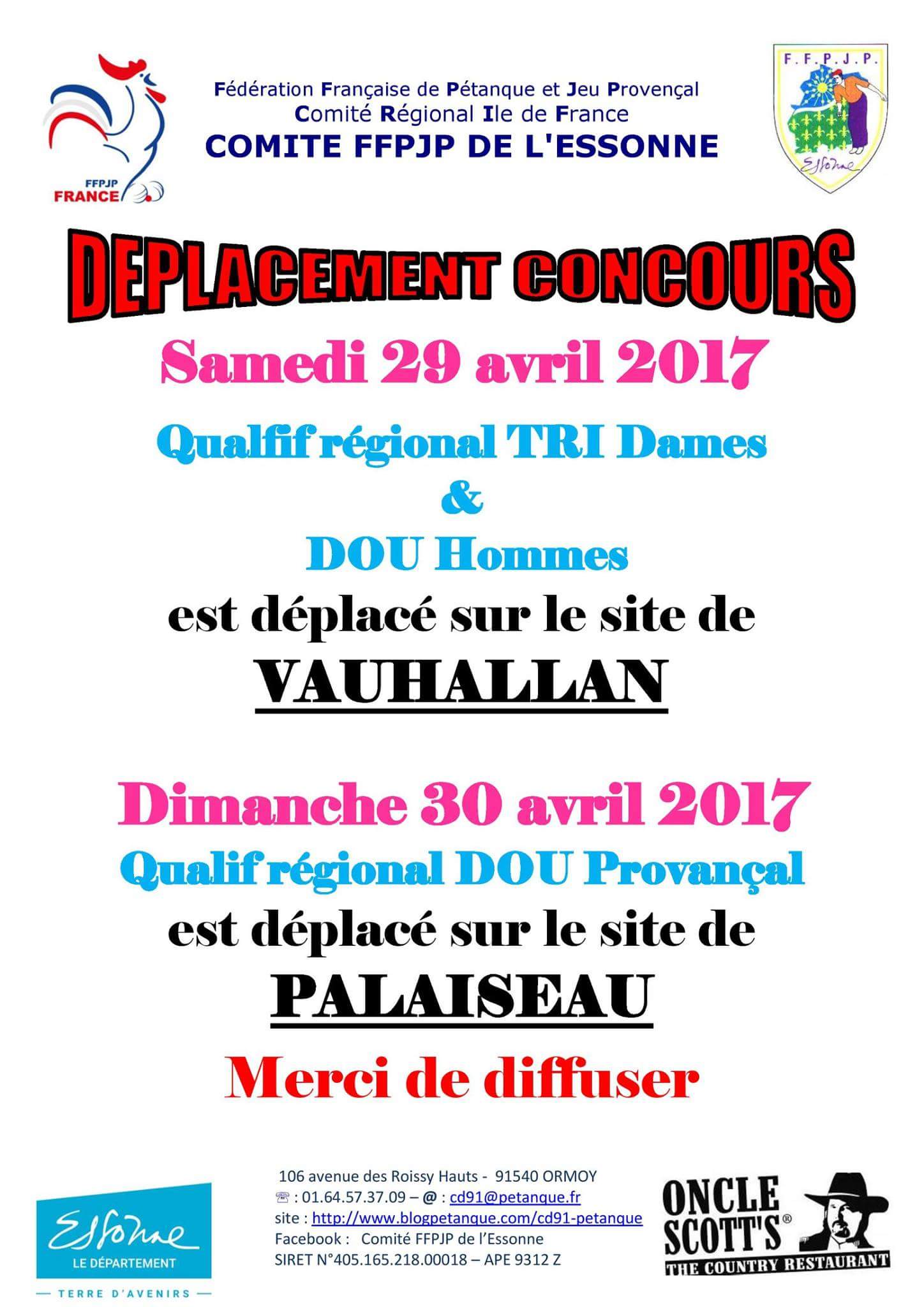 Changements dans le calendrier IDF Changements dans le calendrier IDF