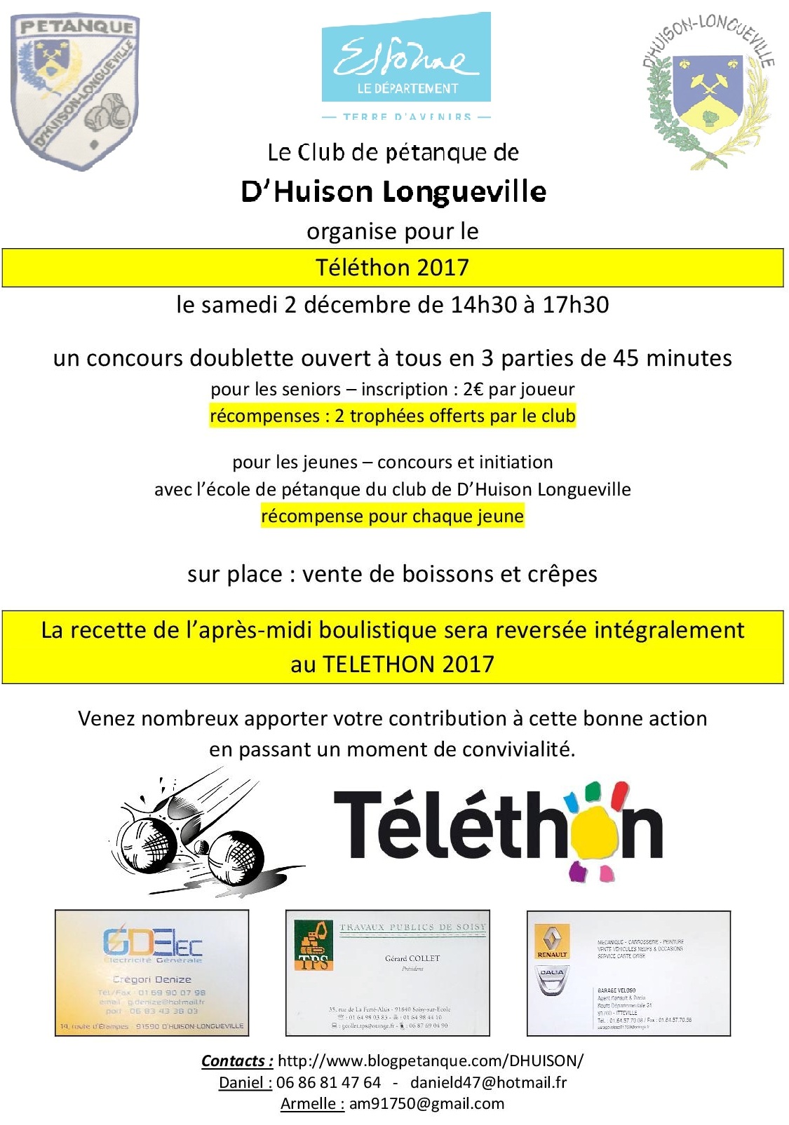 Concours pour le Téléthon 2017 Concours pour le Téléthon 2017