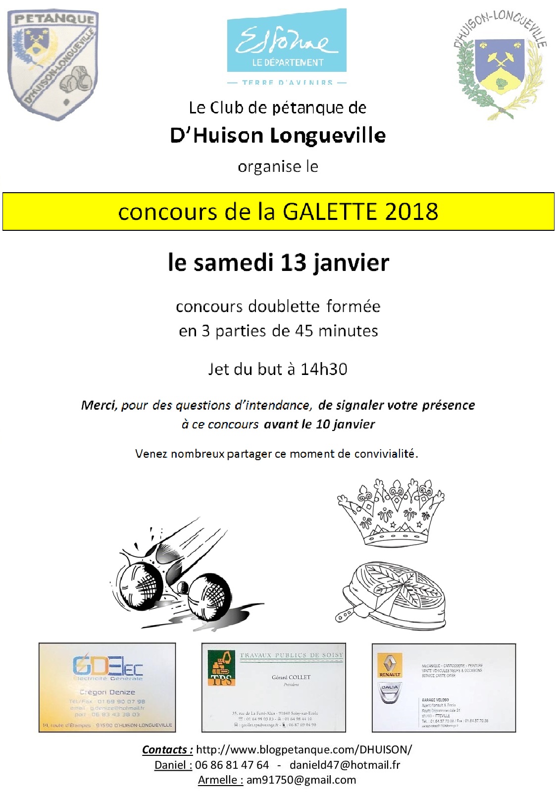 Concours CLUB de la galette 2018 Concours CLUB de la galette 2018
