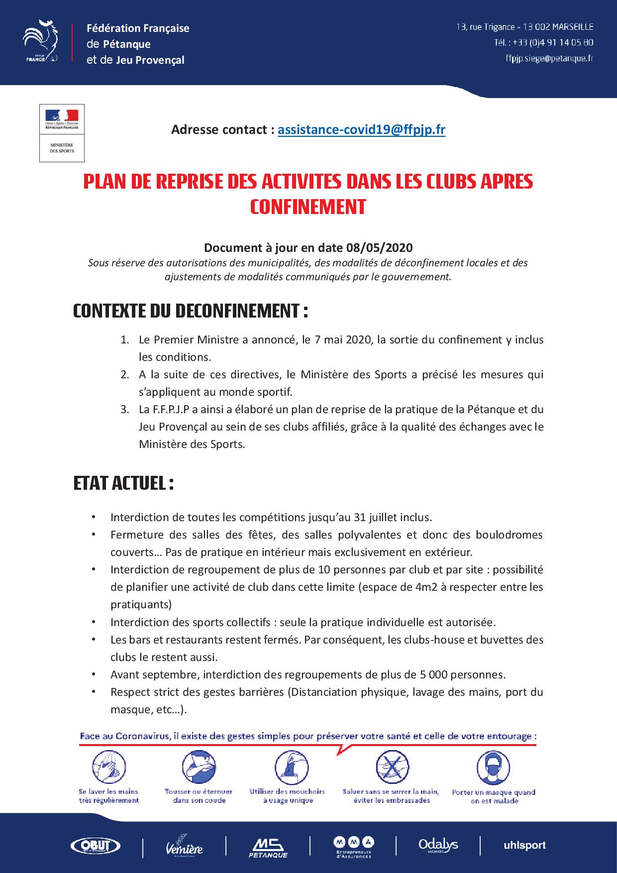 Recommandations COVID 19