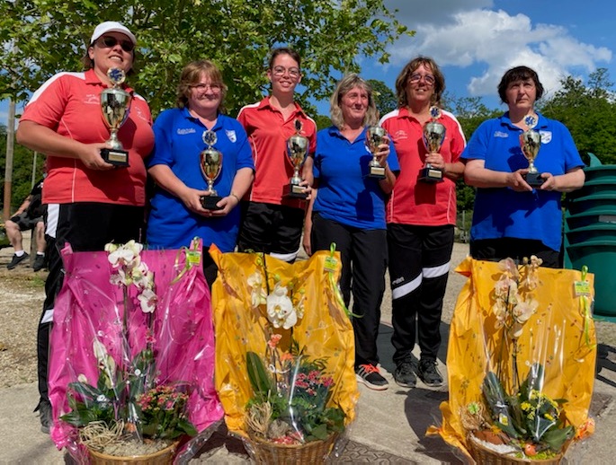 Résultats championnats départementaux triplettes : senior & dame