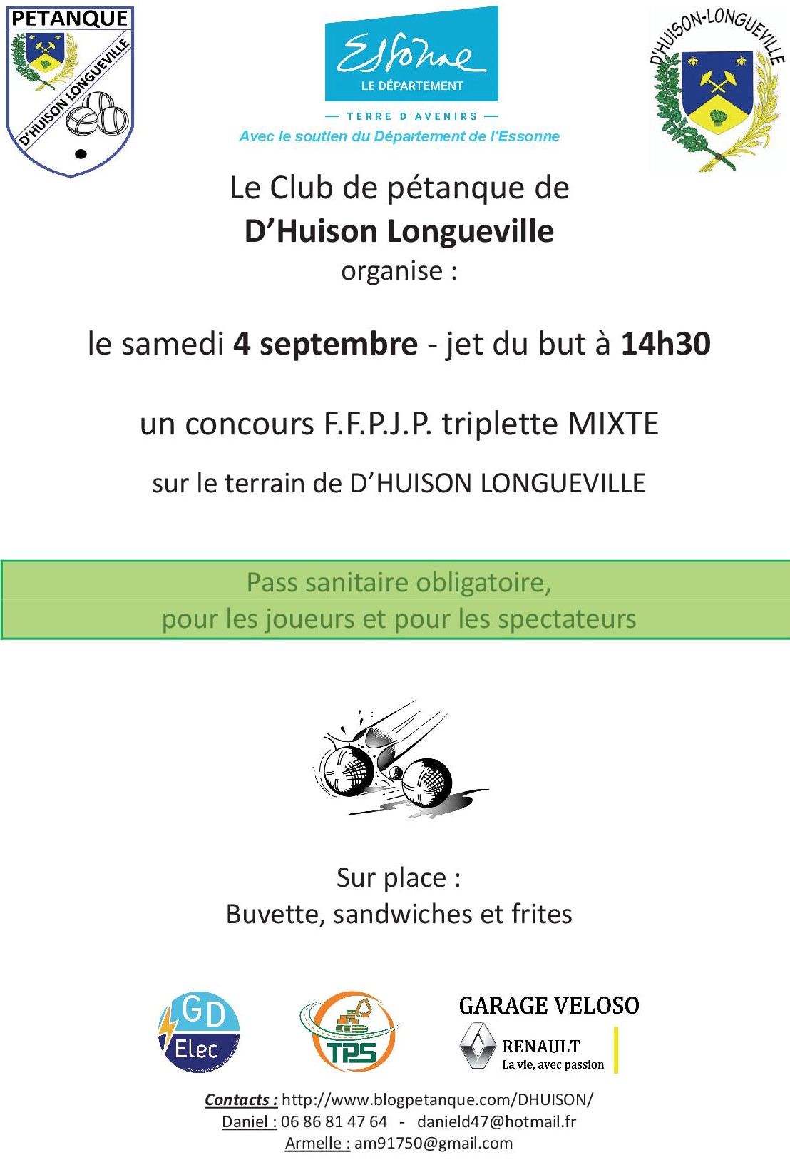 Samedi 4 septembre : concours mixte sur notre terrain