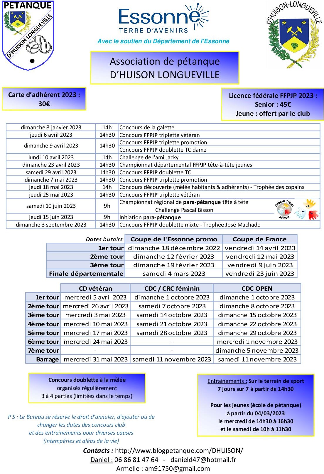 Calendrier 2023