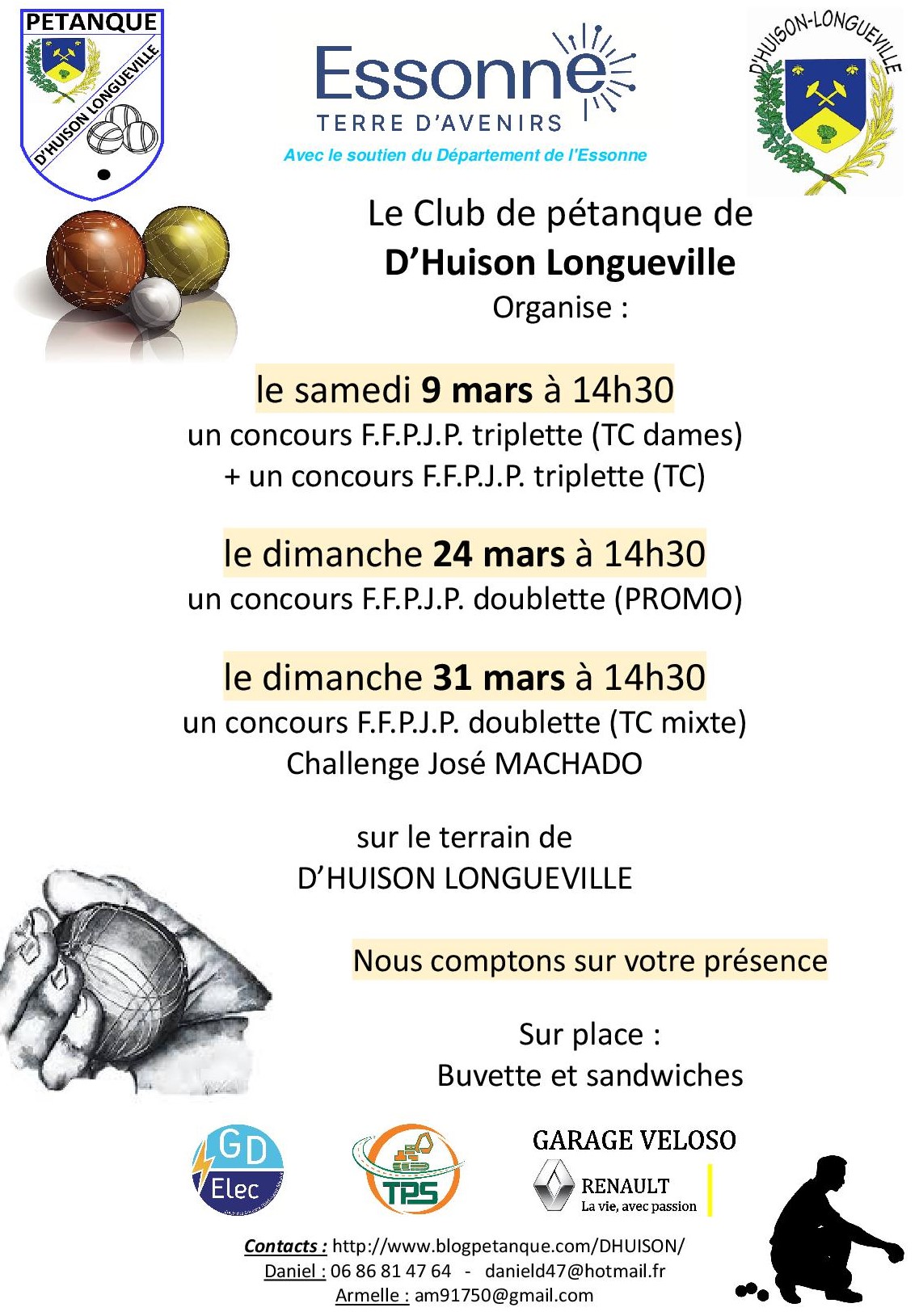 Concours en mars sur notre terrain