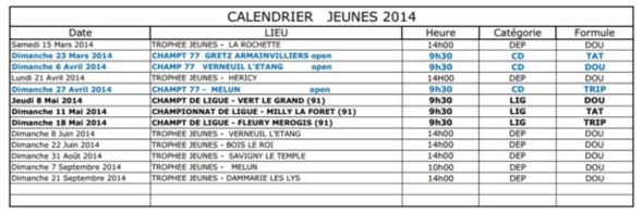 Calendrier 2014