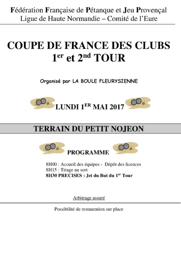 Information coupe de France 2017 Information coupe de France 2017