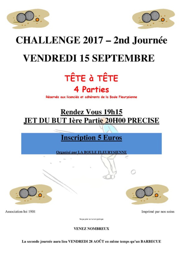 challenge 2017 2ème journée challenge 2017 2ème journée