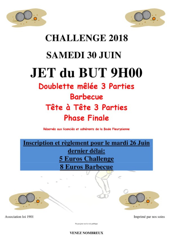 Affiche Challenge 2018 Affiche Challenge 2018