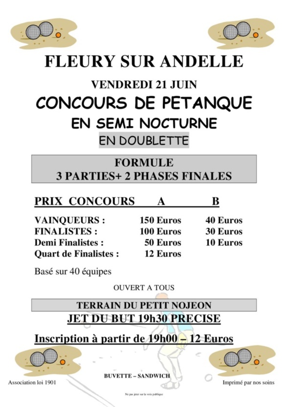 Affiche Concours 21/06/19