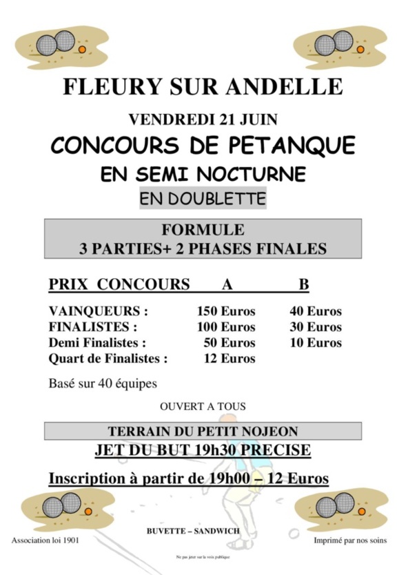 Affiche Concours 21/06/19 Affiche Concours 21/06/19