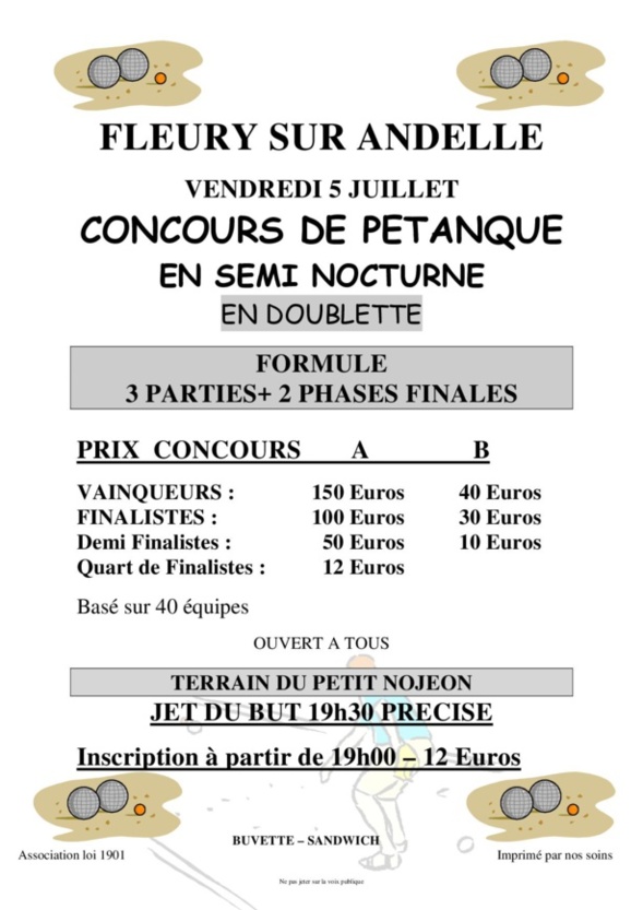 Concours 5 juillet 2019