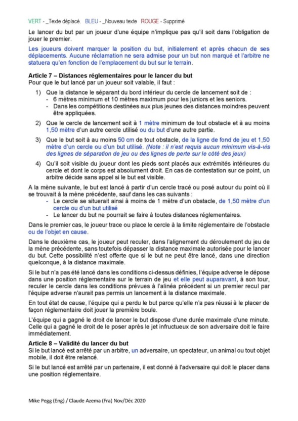 Nouveautés règlement 2021 Nouveautés règlement 2021