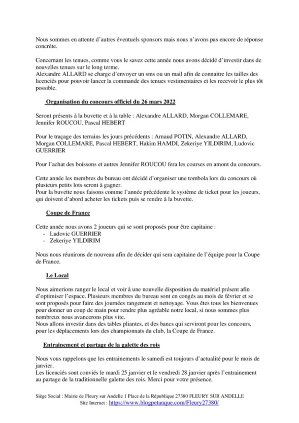 Compte rendu AG 2021 Compte rendu AG 2021