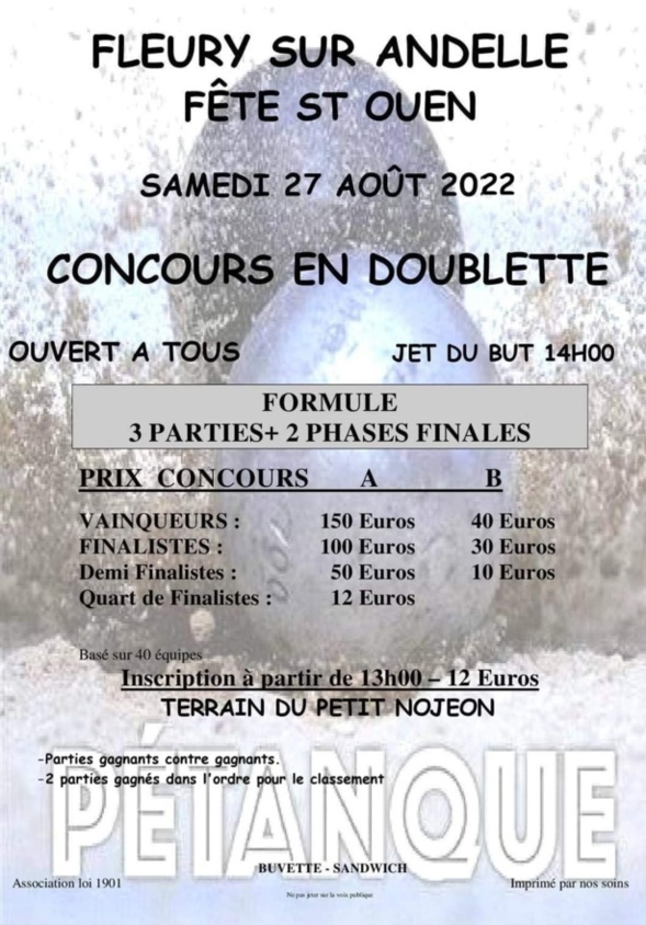 Concours de la fêtes de Fleury 28/08/2022