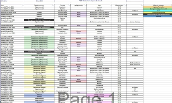 Calendrier 2024