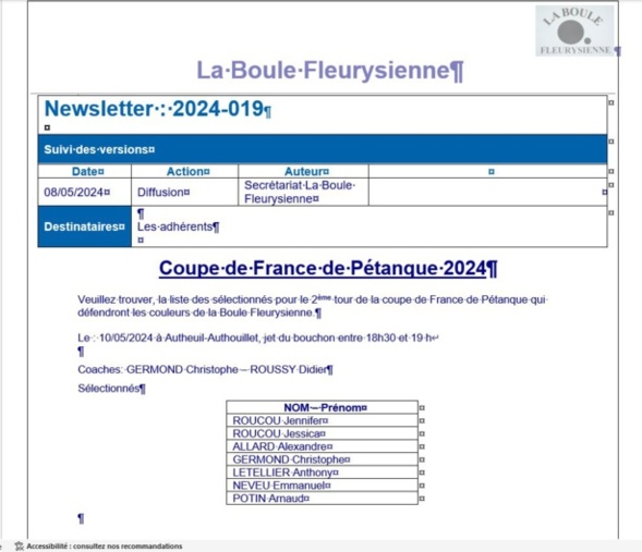 Sélection 2ème tour de la coupe de France de pétanque Sélection 2ème tour de la coupe de France de pétanque