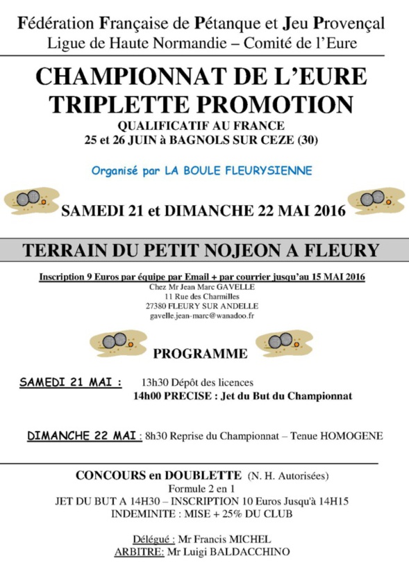 affiche championnat de l'Eure promotion à Fleury affiche championnat de l'Eure promotion à Fleury