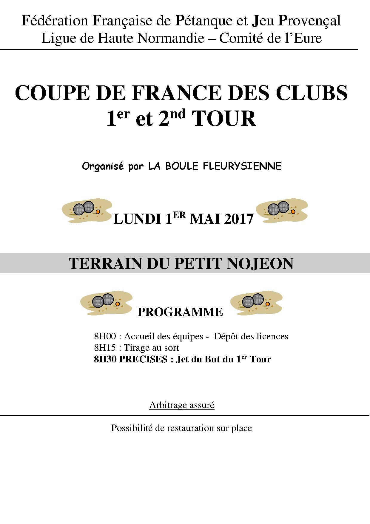 Information coupe de France 2017 Information coupe de France 2017