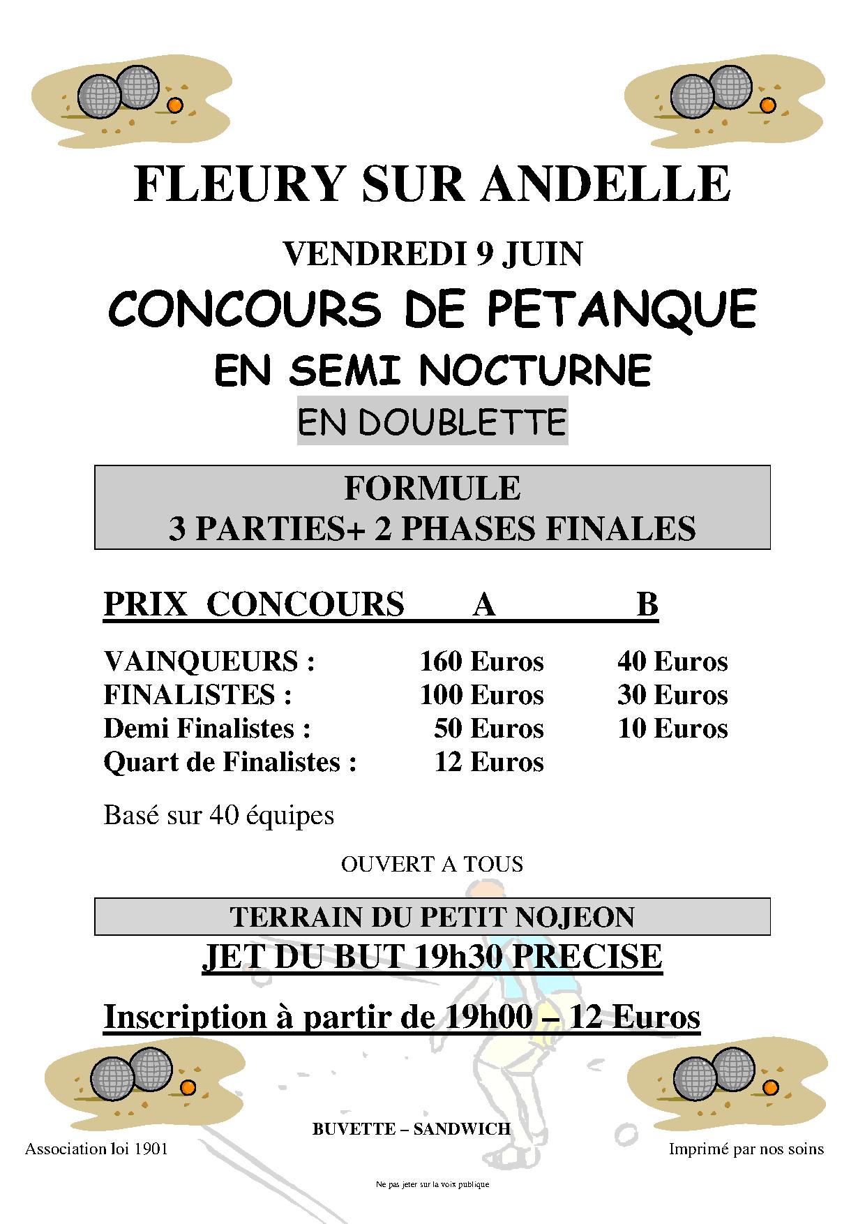 Affiche concours du 9 juin 2017 Affiche concours du 9 juin 2017